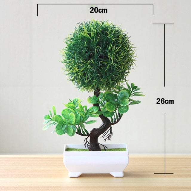 Artificial Plants Pine Bonsai Small Tree Pot Plants Fake Flowers Potted Ornaments For Home Decoration Hotel Garden Decor,