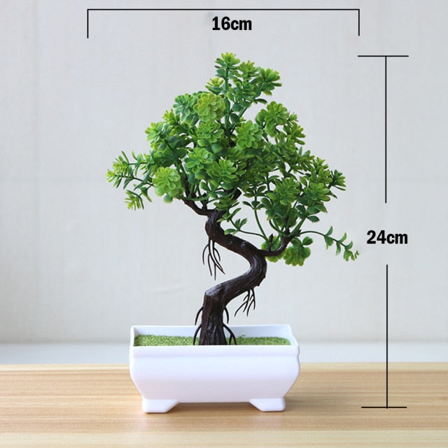 Artificial Plants Pine Bonsai Small Tree Pot Plants Fake Flowers Potted Ornaments For Home Decoration Hotel Garden Decor