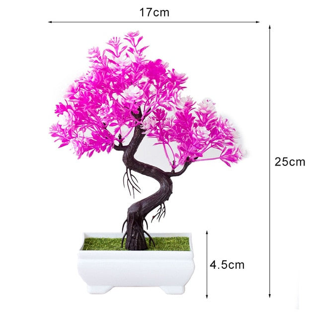 Artificial Plants Pine Bonsai Small Tree Pot Plants Fake Flowers Potted Ornaments For Home Decoration Hotel Garden Decor