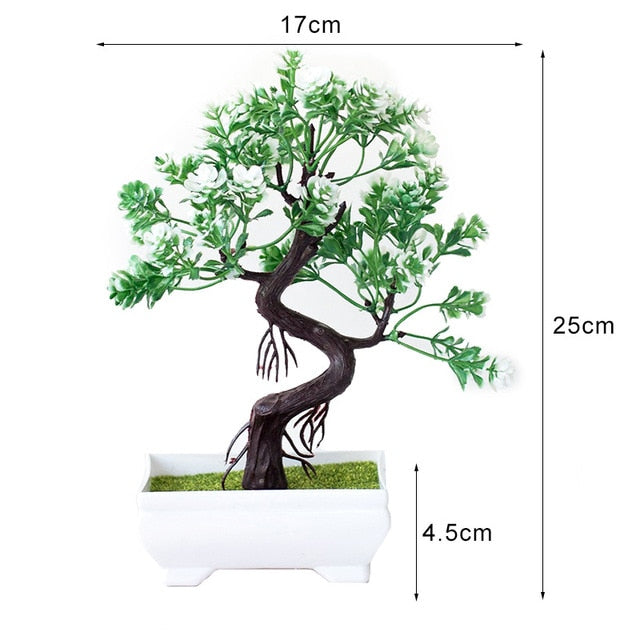 Artificial Plants Pine Bonsai Small Tree Pot Plants Fake Flowers Potted Ornaments For Home Decoration Hotel Garden Decor,