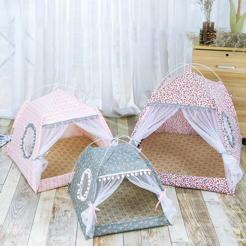 Pet products cat bed the general teepee closed cozy hammock with floors cat tent pet small dog house accessories products,