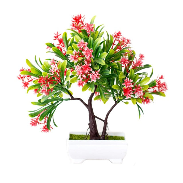 Artificial Plants Pine Bonsai Small Tree Pot Plants Fake Flowers Potted Ornaments For Home Decoration Hotel Garden Decor