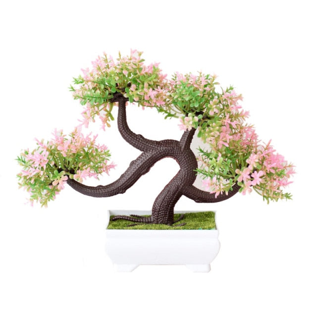 Artificial Plants Pine Bonsai Small Tree Pot Plants Fake Flowers Potted Ornaments For Home Decoration Hotel Garden Decor