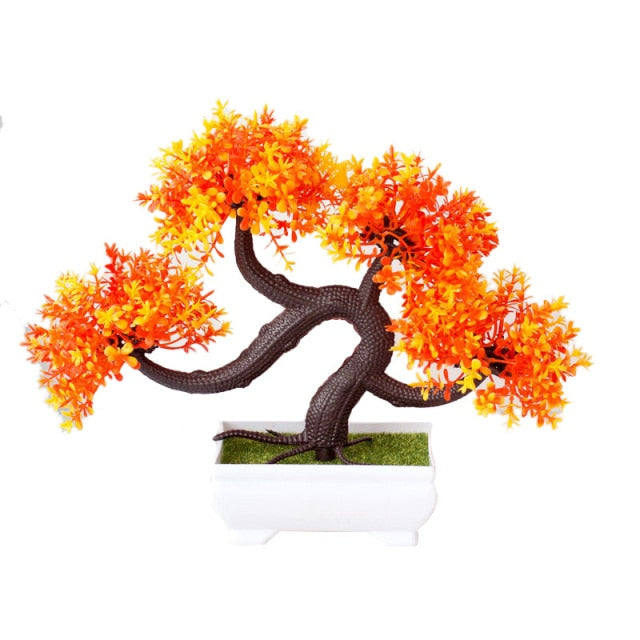 Artificial Plants Pine Bonsai Small Tree Pot Plants Fake Flowers Potted Ornaments For Home Decoration Hotel Garden Decor