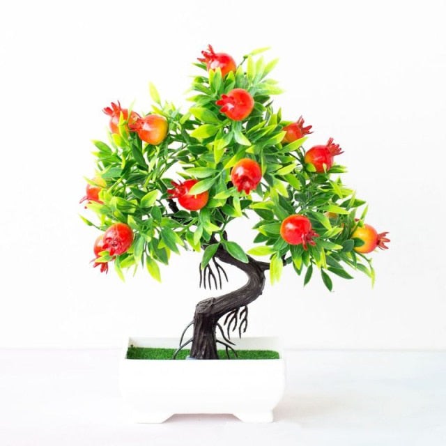 Artificial Plants Pine Bonsai Small Tree Pot Plants Fake Flowers Potted Ornaments For Home Decoration Hotel Garden Decor,