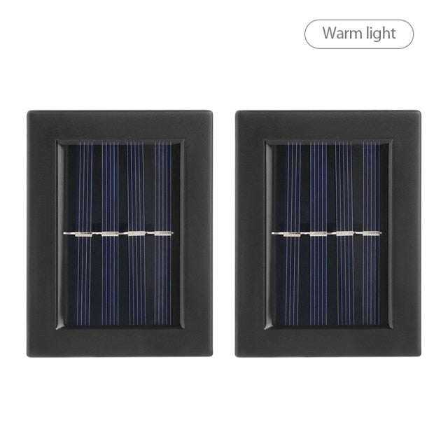 2pcs Solar Wall Lamp Outdoor Garden Waterproof Household Wall Lamp Light Up And Down Decorative Garden Lamps Hiking And Camping,