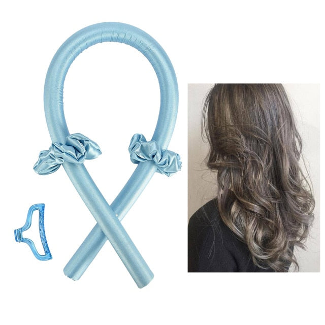 Heatless Curling Rod Headband Lazy Curler Set Make Hair Soft Shiny No Heat Spiral Pear Flower Curling Iron Modeling Accessories,