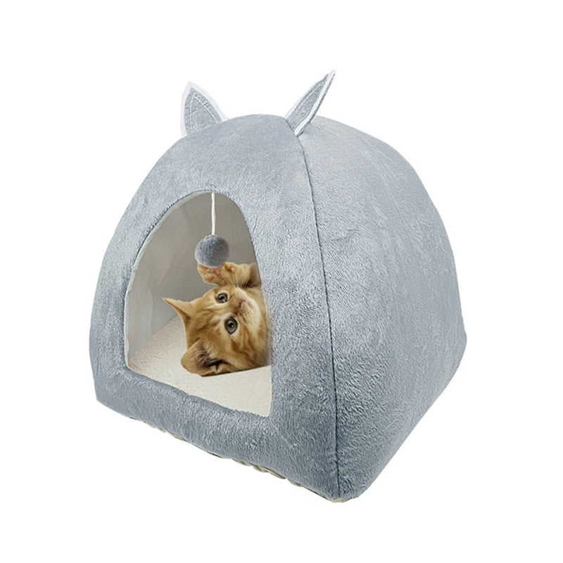 Pet Cat Bed House Dog Cushion Tower Basket Tent  Foldable Puppy Mascotas Casa  Plush Soft Kennel Multi-Purpose Dropshipping,