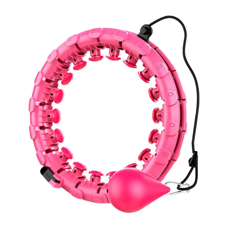 24 Sections Smart Detachable Finess Hoop Waist Trainer For Slimming Massage Lose Weight Sport at Home Weighted Hoop Smart Ring,