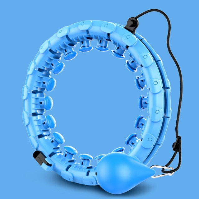 24 Sections Smart Detachable Finess Hoop Waist Trainer For Slimming Massage Lose Weight Sport at Home Weighted Hoop Smart Ring,