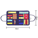 Children Montessori Toy Early Educational Math Learning Toys Baby Busy Board Sensory Develop Basic Life Skills Girls Boy Gift,
