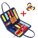 Children Montessori Toy Early Educational Math Learning Toys Baby Busy Board Sensory Develop Basic Life Skills Girls Boy Gift,
