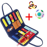 Children Montessori Toy Early Educational Math Learning Toys Baby Busy Board Sensory Develop Basic Life Skills Girls Boy Gift,