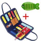 Children Montessori Toy Early Educational Math Learning Toys Baby Busy Board Sensory Develop Basic Life Skills Girls Boy Gift,