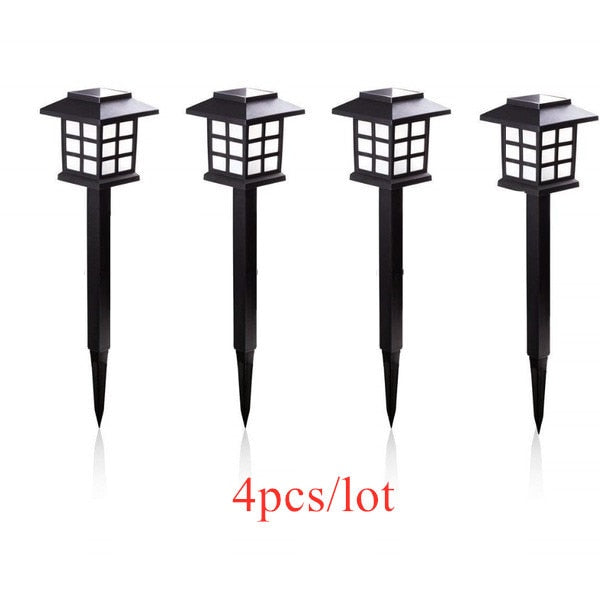 2/4/6/8pcs Led Solar Pathway Lights Waterproof Outdoor Solar Lamp for Garden/Landscape/Yard/Patio/Driveway/Walkway Lighting,
