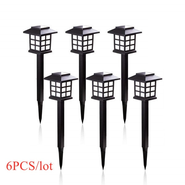 2/4/6/8pcs Led Solar Pathway Lights Waterproof Outdoor Solar Lamp for Garden/Landscape/Yard/Patio/Driveway/Walkway Lighting,