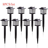 2/4/6/8pcs Led Solar Pathway Lights Waterproof Outdoor Solar Lamp for Garden/Landscape/Yard/Patio/Driveway/Walkway Lighting,