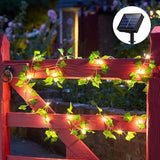 Solar Lights Maple Leaf Fairy Lights 10m 100LED /5M 50 LED Waterproof Outdoor Garland Solar Lamp Christmas for Garden Decoration,