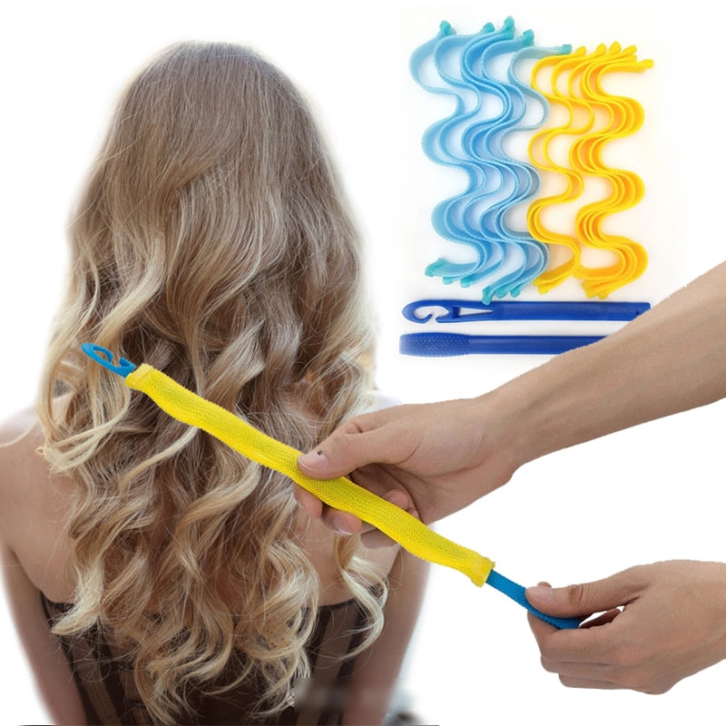 30CM / 50CM New12PCS DIY Magic Hair Curler Portable Hairstyle Roller Sticks Durable Beauty Makeup Curling Hair Styling Tools,