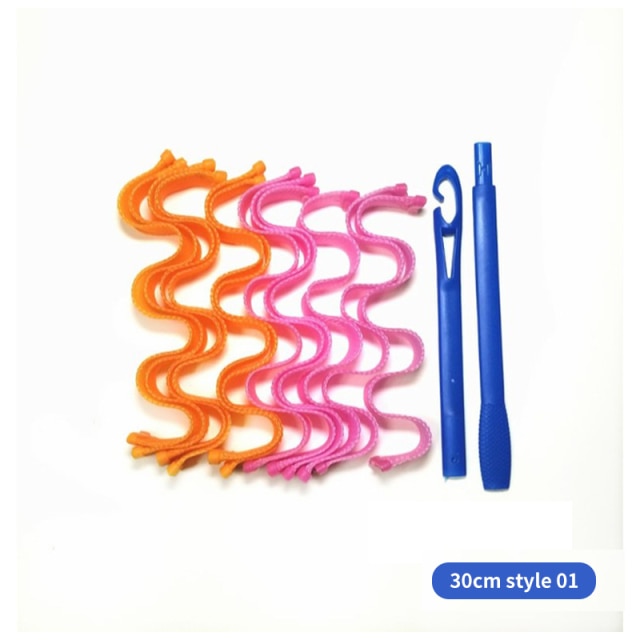 30CM / 50CM New12PCS DIY Magic Hair Curler Portable Hairstyle Roller Sticks Durable Beauty Makeup Curling Hair Styling Tools,