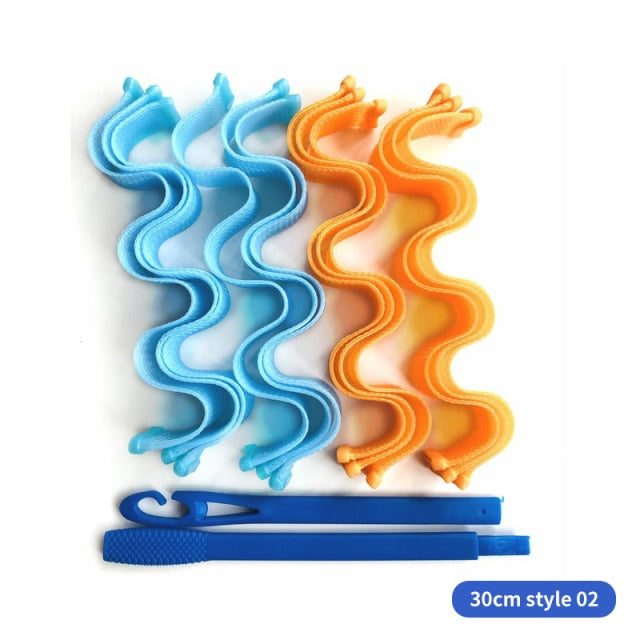 30CM / 50CM New12PCS DIY Magic Hair Curler Portable Hairstyle Roller Sticks Durable Beauty Makeup Curling Hair Styling Tools,