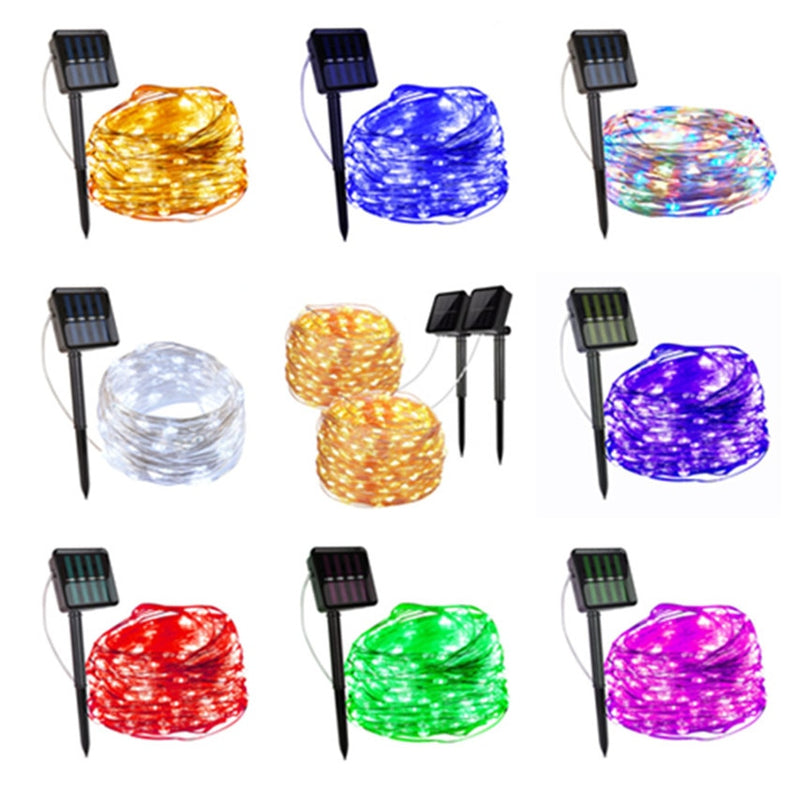 LED Outdoor Solar Lamp String Lights 100/200 LEDs Fairy Holiday Wedding Party Garland Solar Garden Waterproof for Home Led Decor,