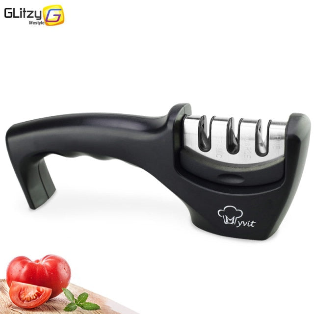 Knife Sharpener 3 Stages Professional Whetstone Kitchen Sharpening Stone Tungsten Diamond Grinder Damascus Chef Accessories Tool,