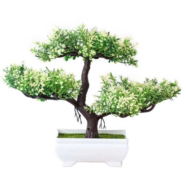 Artificial Plants Potted Bonsai Garden Decoration Outdoor Fake Plant Teen Room Decor Party Table Ornament For Home Garden Decor,