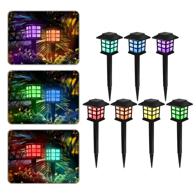 Solar Pathway LED Lights Lawn Lamp Waterproof Outdoor Lantern Garden Lighting Solar Powered Landscape Decoration for Walkway