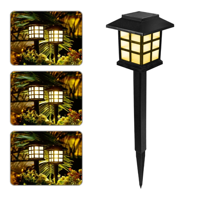 Solar Pathway LED Lights Lawn Lamp Waterproof Outdoor Lantern Garden Lighting Solar Powered Landscape Decoration for Walkway,