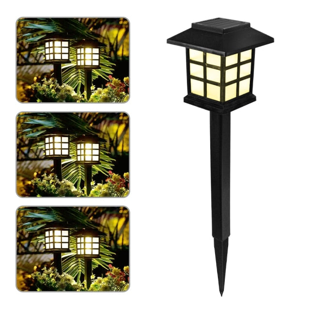 Solar Pathway LED Lights Lawn Lamp Waterproof Outdoor Lantern Garden Lighting Solar Powered Landscape Decoration for Walkway,