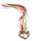Montessori Style Sensory Toy BPA-free Non-toxic Baby Ribbon Ring Newborns Upwards Develop Colour Recognition Sensory Toy,