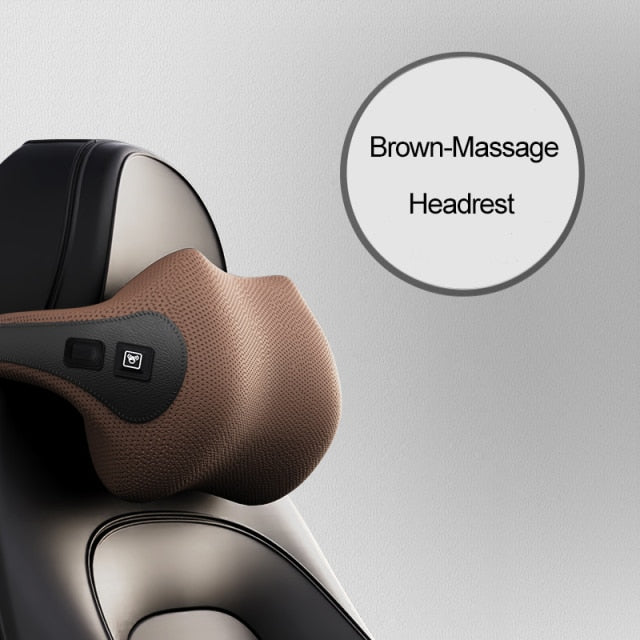 JINSERTA Massage Neck Support Pillow Car Seat Back Support Headrest Pillow Simulation Human Massage Car Back Travel Home Office,