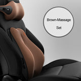 JINSERTA Massage Neck Support Pillow Car Seat Back Support Headrest Pillow Simulation Human Massage Car Back Travel Home Office,