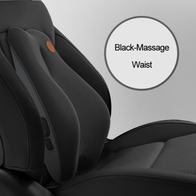 JINSERTA Massage Neck Support Pillow Car Seat Back Support Headrest Pillow Simulation Human Massage Car Back Travel Home Office,