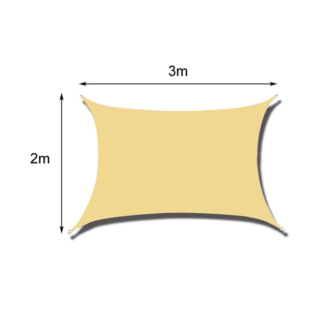 Outdoor Sun Shade Sail Garden Awning Easy Waterproof Terrace Tourist Parasol Pergola Gazebos Camping Multicolored Canvas Anti-UV,