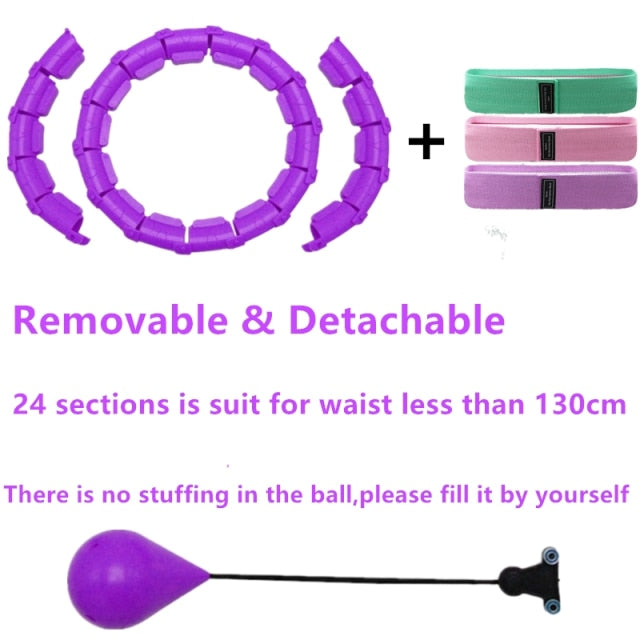 Upgraded Smart Fall-proof Sport Hoops With Ball Weight Lose Burn Fat Waist Trainer Intelligent Home Gym Femme Fitness Equipement,