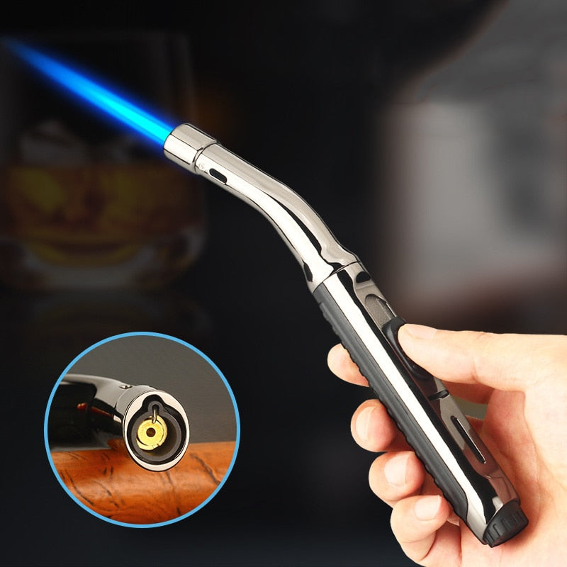 Super Long BBQ Kitchen Cooking Gas Lighter Torch Turbo Lighter Cigar Smoking Lighters Metal Cigarette Lighters Gadgets for Men,