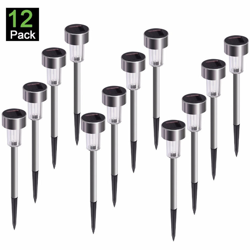 12Pcs Solar Garden Light Outdoor Solar Power Lantern Waterpoof Landscape Decoration Lighting For Pathway Yard Lawn Sunpower Lamp,
