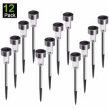 12Pcs Solar Garden Light Outdoor Solar Power Lantern Waterpoof Landscape Decoration Lighting For Pathway Yard Lawn Sunpower Lamp,
