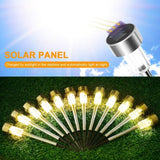 12Pcs Solar Garden Light Outdoor Solar Power Lantern Waterpoof Landscape Decoration Lighting For Pathway Yard Lawn Sunpower Lamp,