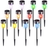 12Pcs Solar Garden Light Outdoor Solar Power Lantern Waterpoof Landscape Decoration Lighting For Pathway Yard Lawn Sunpower Lamp,
