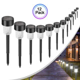 12Pcs Solar Garden Light Outdoor Solar Power Lantern Waterpoof Landscape Decoration Lighting For Pathway Yard Lawn Sunpower Lamp,