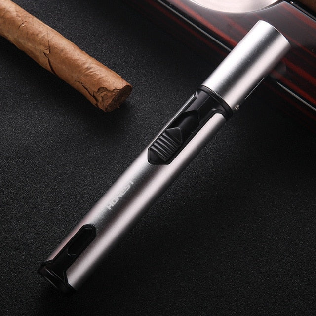 Super Long BBQ Kitchen Cooking Gas Lighter Torch Turbo Lighter Cigar Smoking Lighters Metal Cigarette Lighters Gadgets for Men,