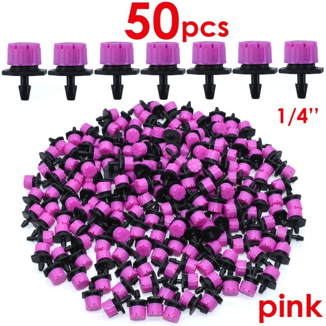 30-1000PCS 4/7mm Garden Irrigation Nozzle Adjustable Dripper Sprinkler Emitter Micro Drip Balcony Yard Greenhouse Watering Spray,