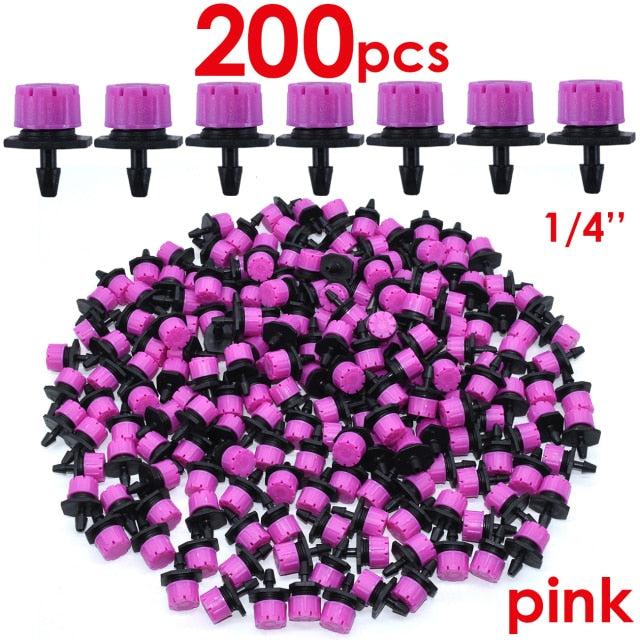 30-1000PCS 4/7mm Garden Irrigation Nozzle Adjustable Dripper Sprinkler Emitter Micro Drip Balcony Yard Greenhouse Watering Spray
