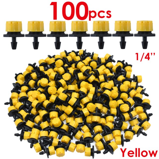 30-1000PCS 4/7mm Garden Irrigation Nozzle Adjustable Dripper Sprinkler Emitter Micro Drip Balcony Yard Greenhouse Watering Spray,