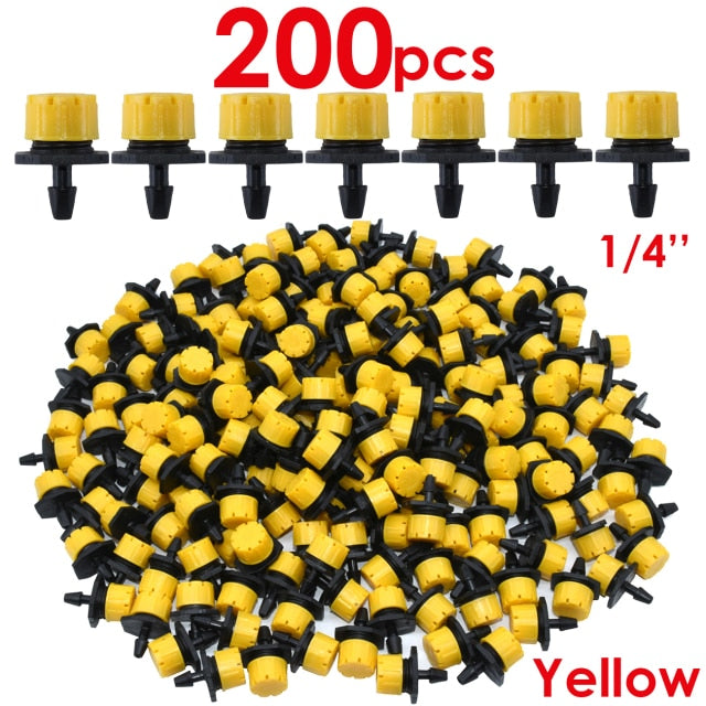 30-1000PCS 4/7mm Garden Irrigation Nozzle Adjustable Dripper Sprinkler Emitter Micro Drip Balcony Yard Greenhouse Watering Spray