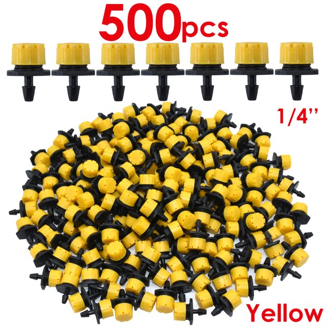 30-1000PCS 4/7mm Garden Irrigation Nozzle Adjustable Dripper Sprinkler Emitter Micro Drip Balcony Yard Greenhouse Watering Spray