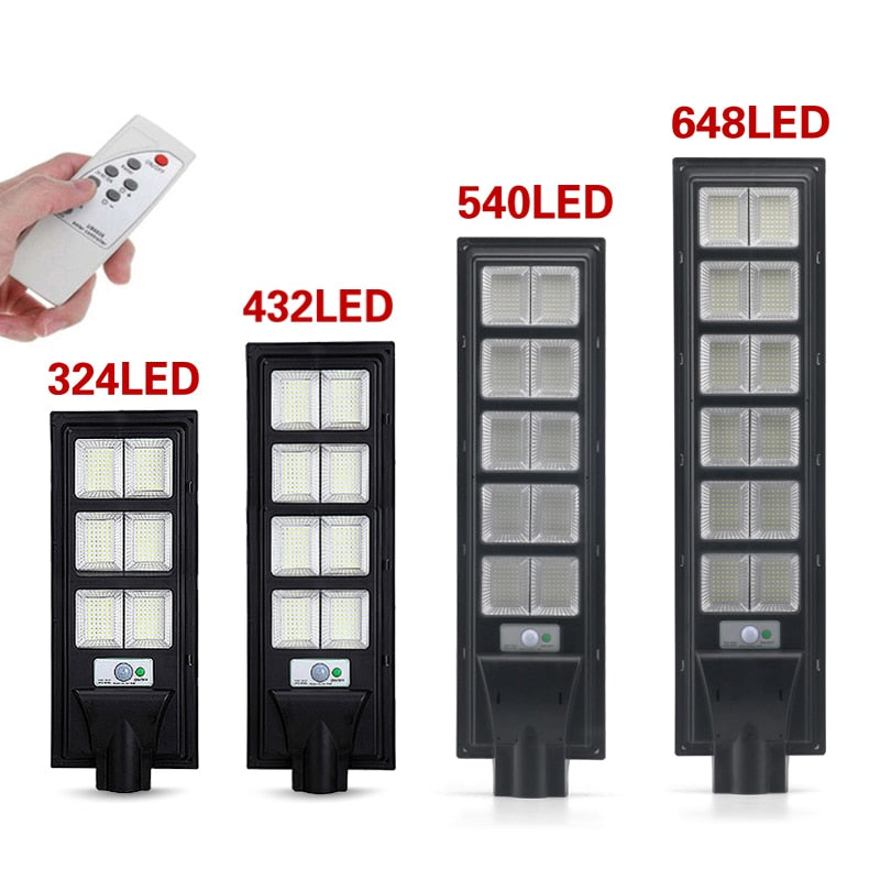 LED Solar Outdoor Power Lamp Garden Light Street Light Waterproof For Garden Decoration Remote Control Radar+PIR Human Sensor,